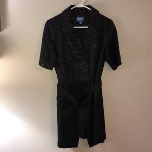 black jacket/shirt dress with lined pockets